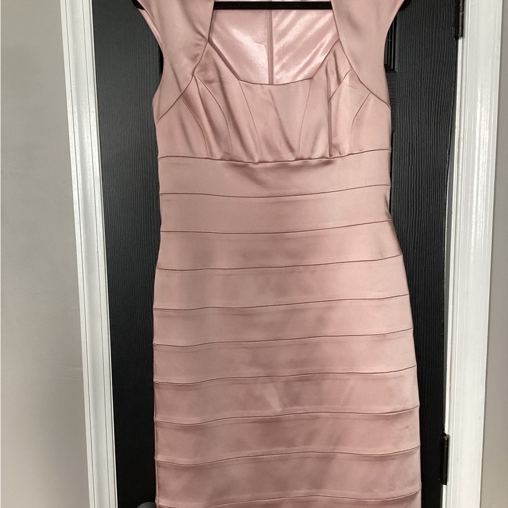Jax Pink Pleated Tiered Bodycon Mini Dress
